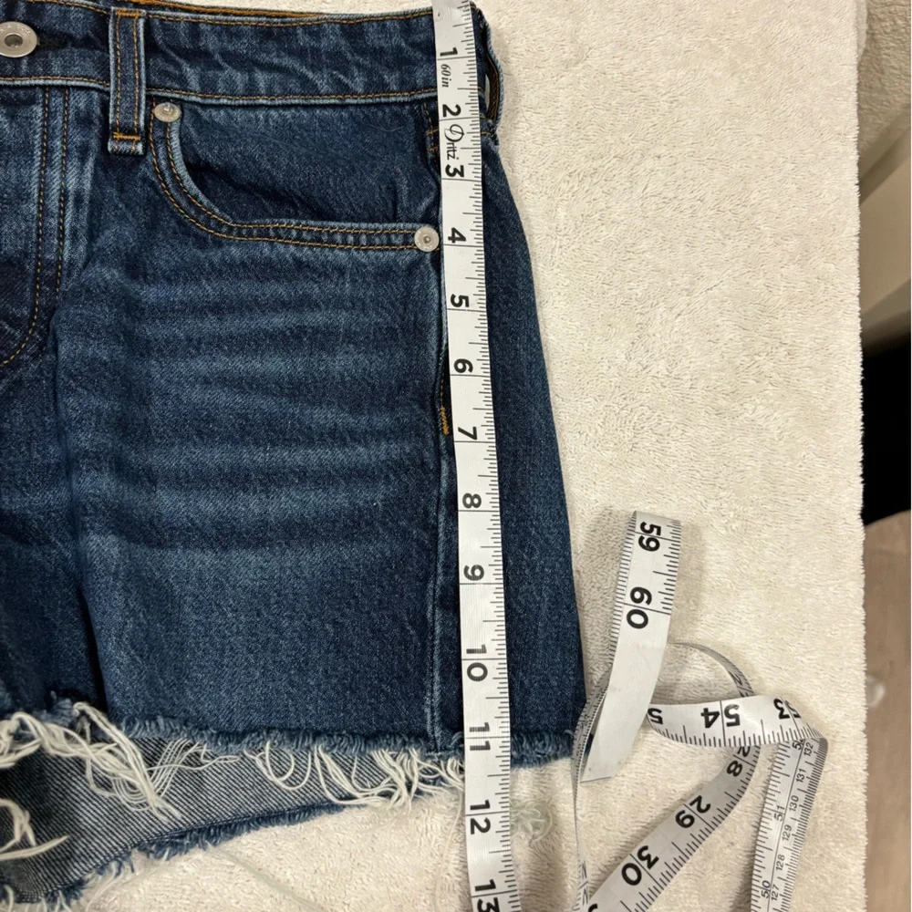 Rag & Bone New York Cambria Denim Cutoff DRE Shorts Sz 23 - Picture 8 of 12